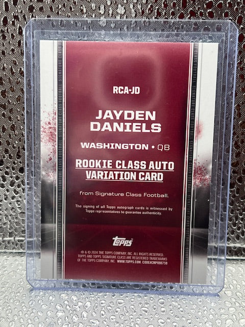 Jayden Daniels Topps Signature Class Auto 146/150