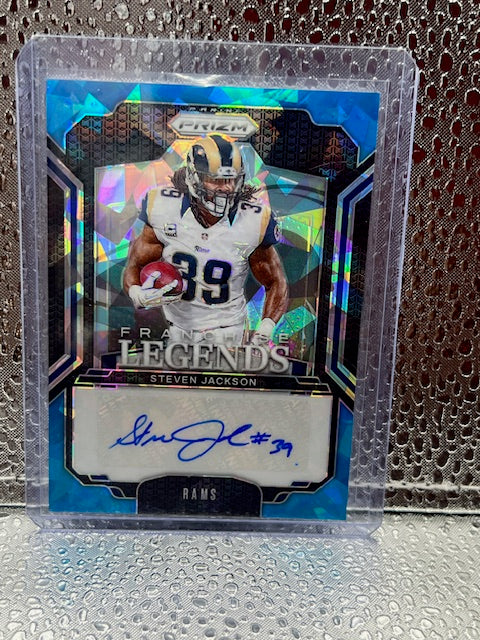 Steven Jackson Panini Prizm Franchise Legends Blue Ice Auto 92/99