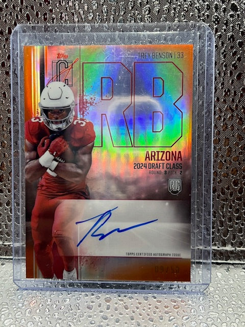 Trey Benson Topps Signature Class Refractor Auto 09/50