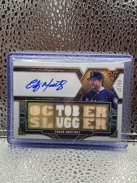Edgar Martinez Topps Triple Threads October Slugger Game-used Memorabilia Auto 5/27