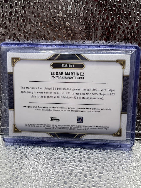 Edgar Martinez Topps Triple Threads October Slugger Game-used Memorabilia Auto 5/27