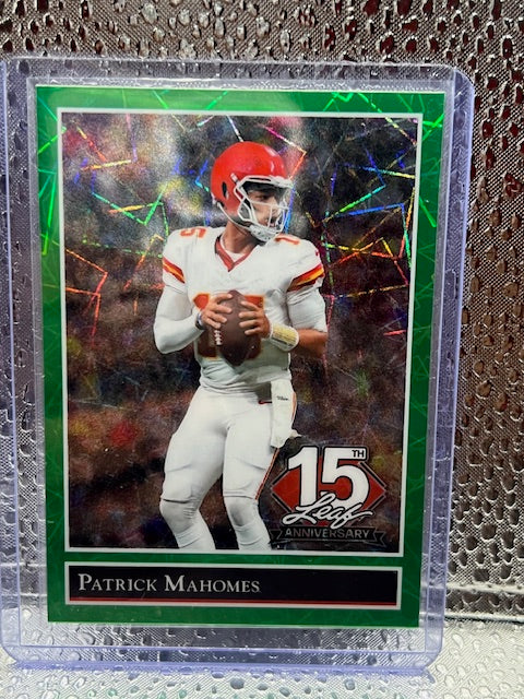 Patrick Mahomes Leaf 15th Anniversary Gold Leaf Stars 5/6