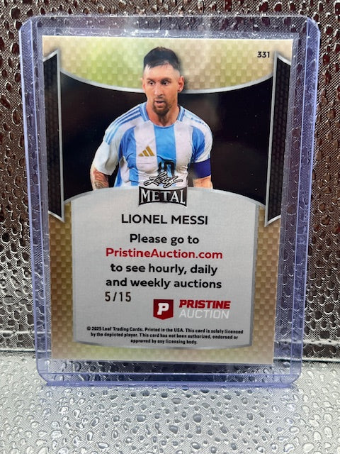 Lionel Messi Leaf Metal Pristine Auction 5/15
