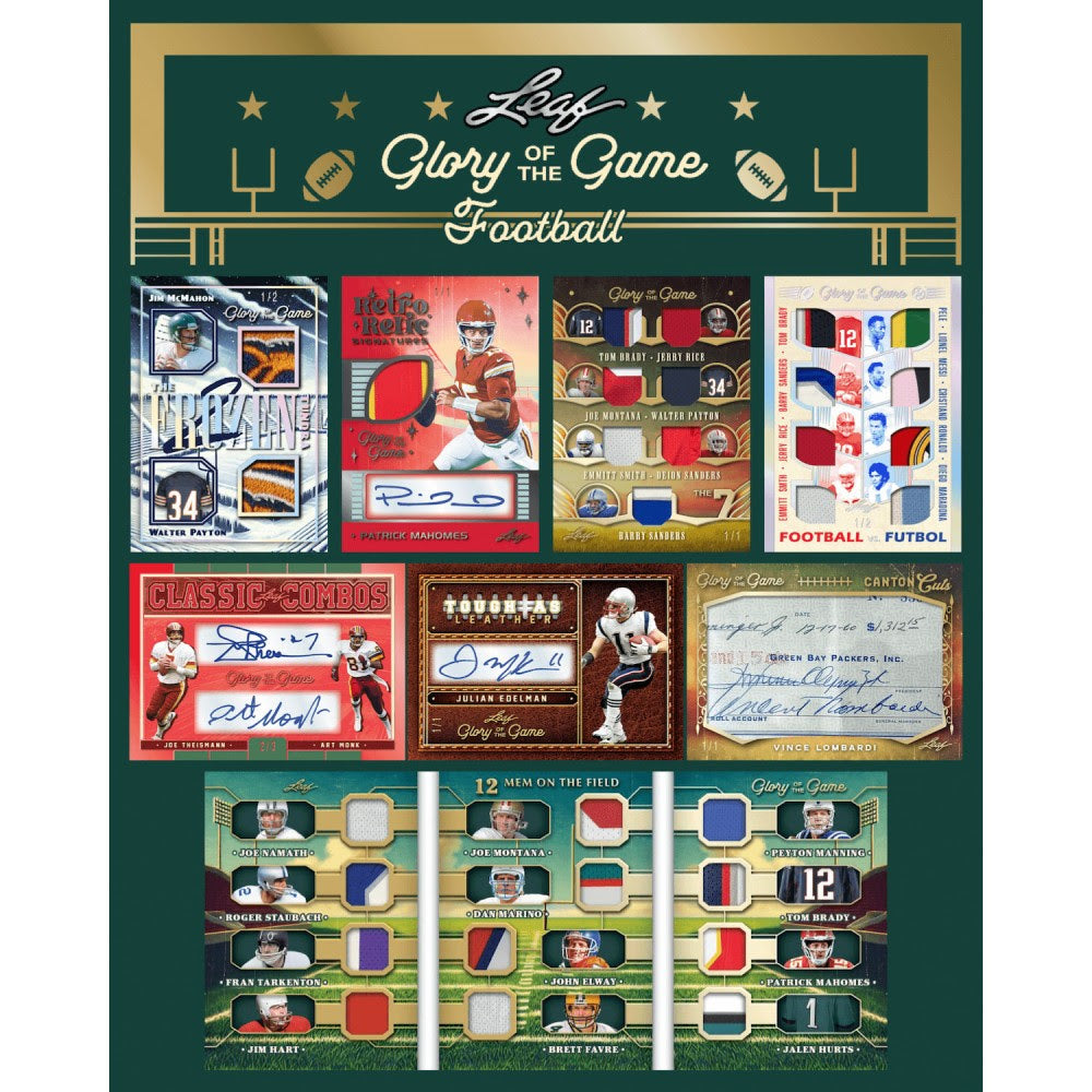 2025 Leaf Glory of the Game Football 10-box Case - Random Team
