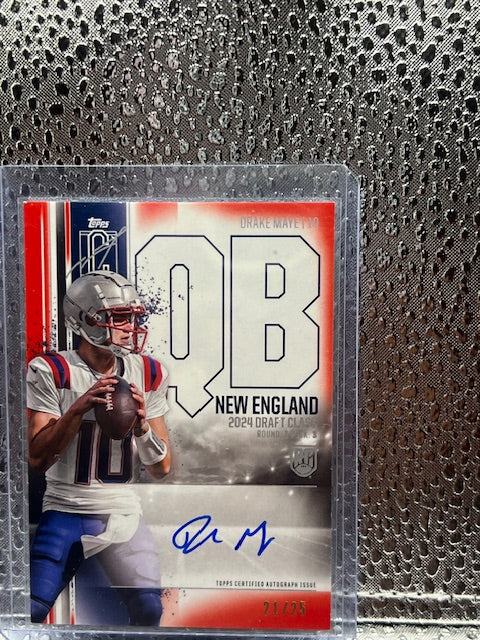 Drake Maye Topps Signature Class Auto 21/25