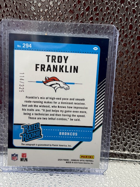 Troy Franklin Rated Rookie Auto 114/325