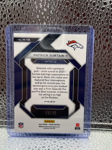 Patrick Surtain Panini Prizm Emergent Blue Ice 58/99