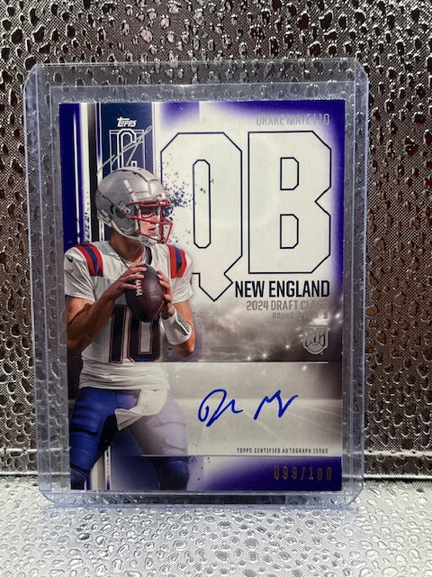 Drake Maye Topps Signature Class Auto 99/100