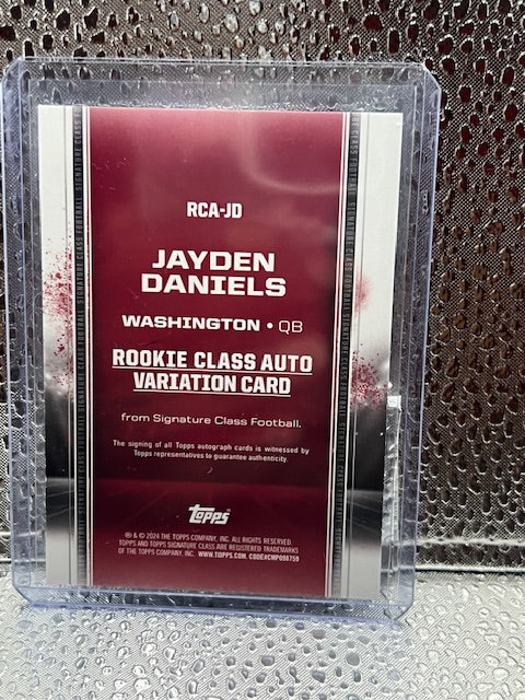 Jayden Daniels Topps Signature Class Auto 69/150