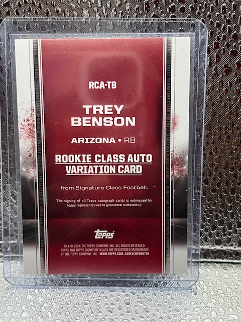 Trey Benson Topps Signature Class Auto 25/50