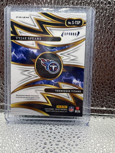 Tyjae Spears Panini Select Sparks Patch 2/5