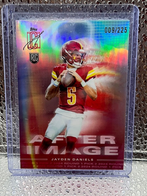Jayden Daniels Topps Signature Class After Image Refractor 9/225