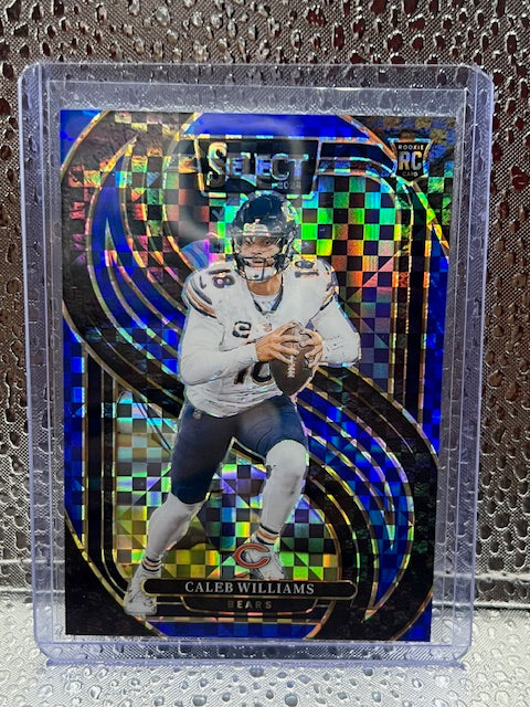 Caleb Williams Panini Select Blue Checker Prizm Premier Level 10/175