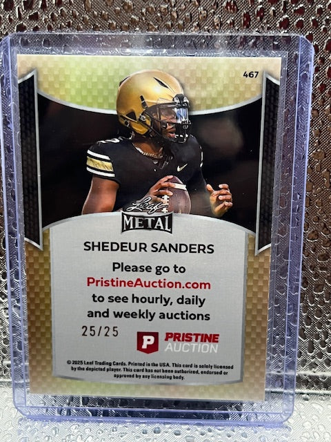 Shedeur Sanders Leaf Metal Pristine Auction 25/25