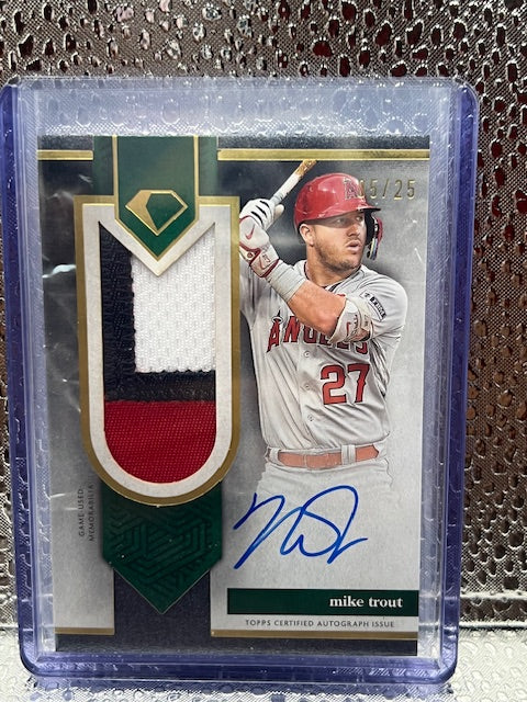 Mike Trout Topps Diamond Icons Jumbo Game-used Patch Auto 15/25