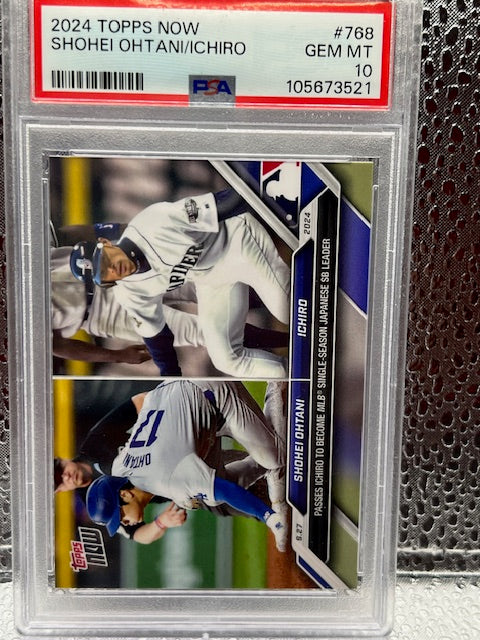 Shohei Ohtani/Ichiro Topps Now PSA 10